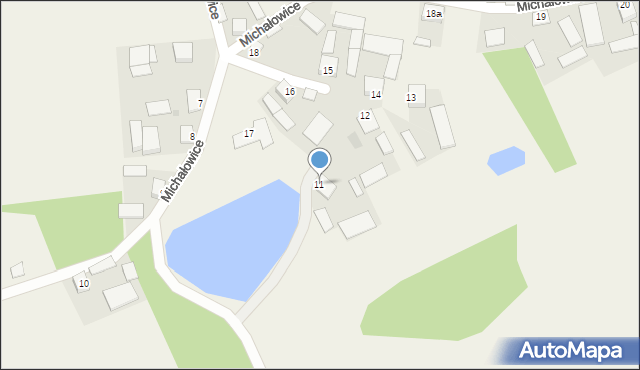 Michałowice, Michałowice, 11, mapa Michałowice