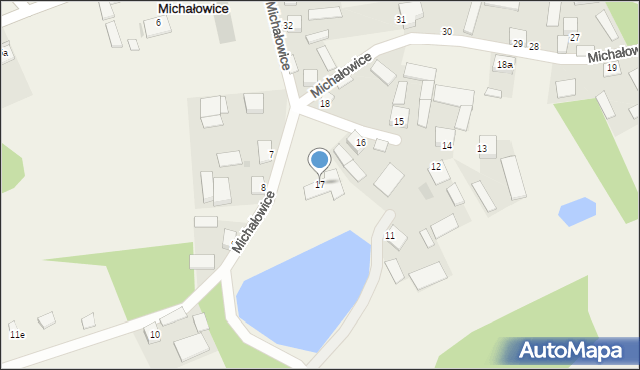 Michałowice, Michałowice, 17, mapa Michałowice