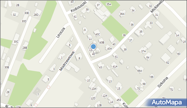 Michałowice, Mickiewicza Adama, 42, mapa Michałowice