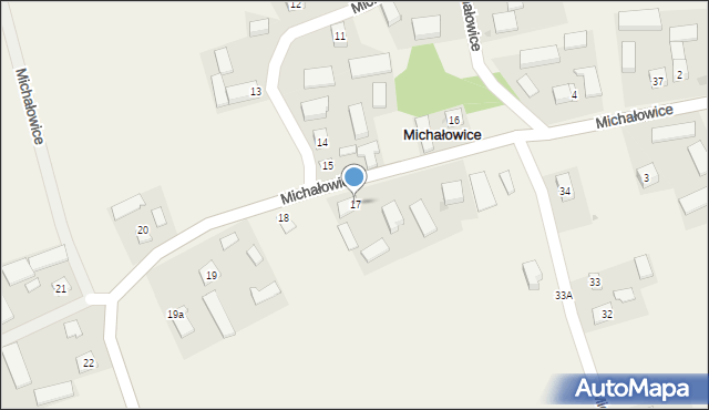 Michałowice, Michałowice, 17, mapa Michałowice