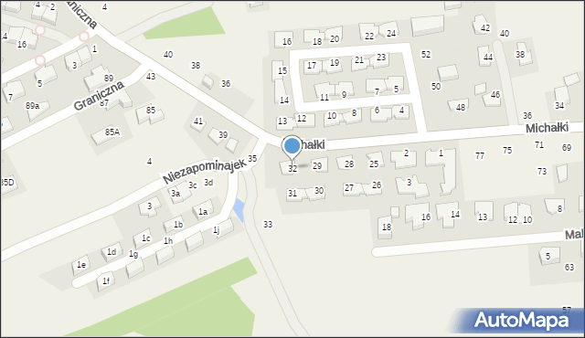 Michałowice, Michałki, 32, mapa Michałowice