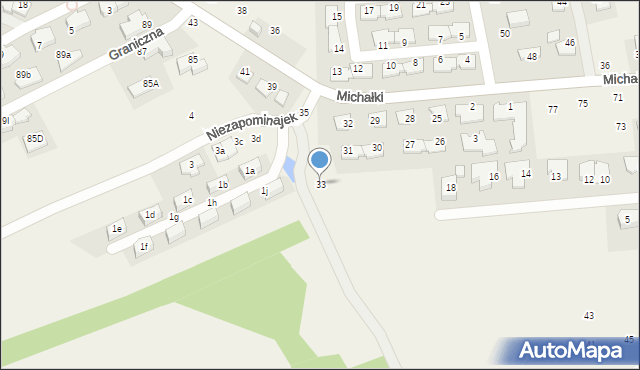 Michałowice, Michałki, 33, mapa Michałowice