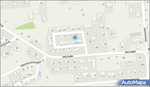 Michałowice, Michałki, 7, mapa Michałowice