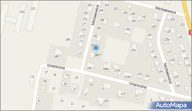 Michałowice, Michałowice, 166, mapa Michałowice