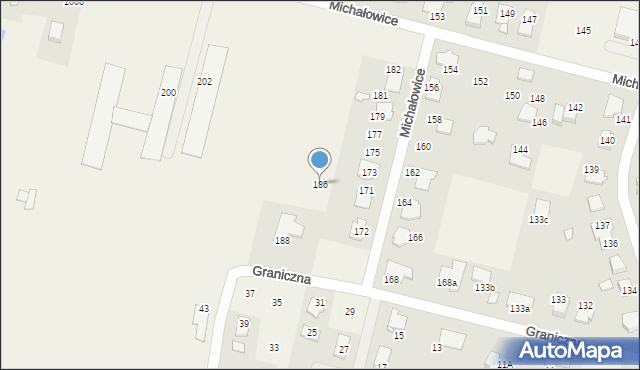 Michałowice, Michałowice, 186, mapa Michałowice