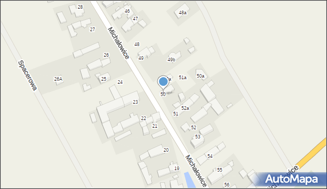 Michałowice, Michałowice, 50, mapa Michałowice