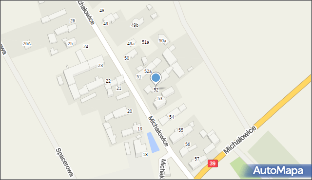 Michałowice, Michałowice, 52, mapa Michałowice