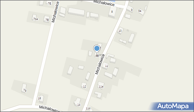 Michałowice, Michałowice, 8B, mapa Michałowice