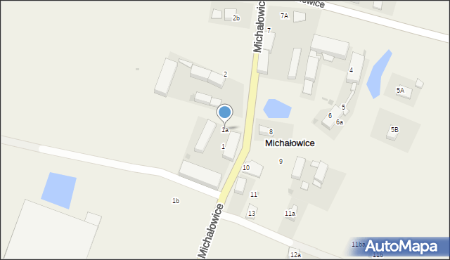 Michałowice, Michałowice, 1a, mapa Michałowice