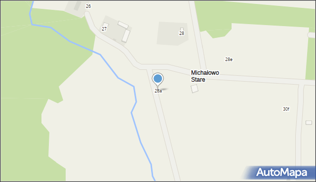 Michałowo, Michałowo, 28a, mapa Michałowo