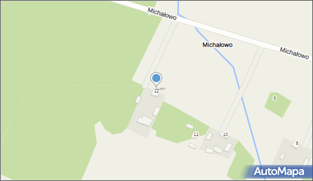 Michałowo, Michałowo, 12, mapa Michałowo