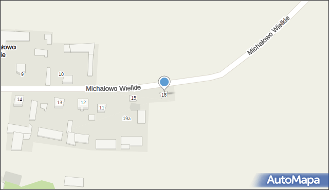 Michałowo Wielkie, Michałowo Wielkie, 18, mapa Michałowo Wielkie