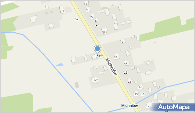 Michniów, Michniów, 10A, mapa Michniów