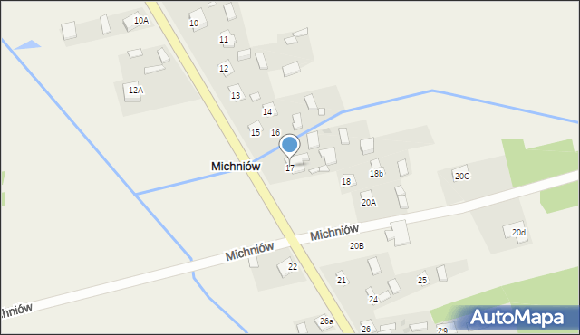 Michniów, Michniów, 17, mapa Michniów