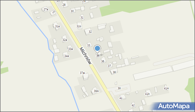 Michniów, Michniów, 35, mapa Michniów