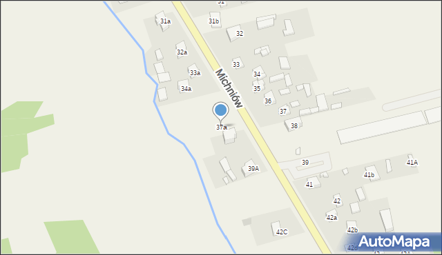 Michniów, Michniów, 37a, mapa Michniów