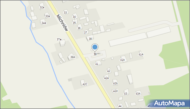 Michniów, Michniów, 39, mapa Michniów