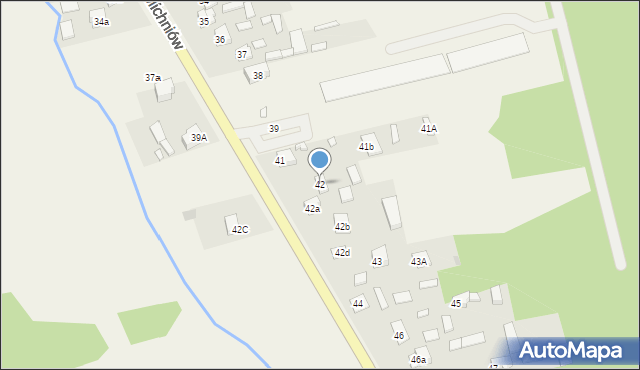 Michniów, Michniów, 42, mapa Michniów
