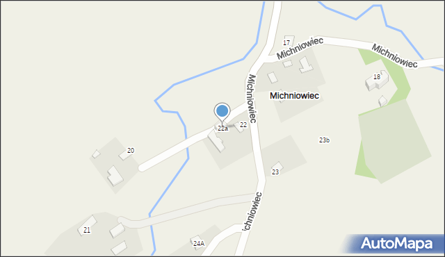 Michniowiec, Michniowiec, 22a, mapa Michniowiec