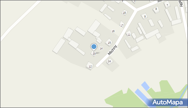 Michny, Michny, 13, mapa Michny