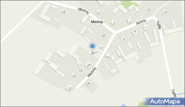Michny, Michny, 16, mapa Michny