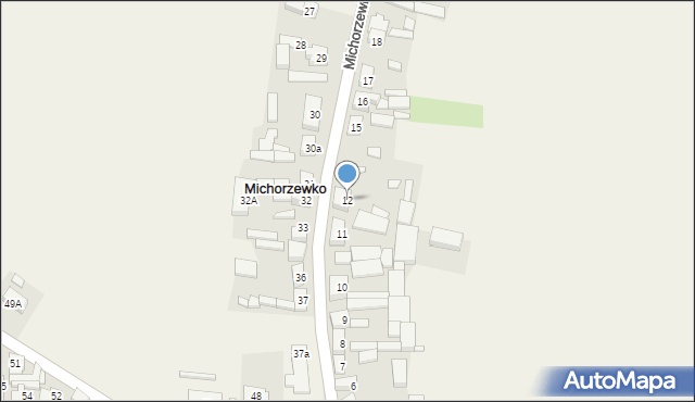 Michorzewko, Michorzewko, 12, mapa Michorzewko