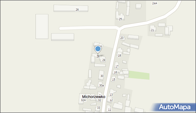 Michorzewko, Michorzewko, 28, mapa Michorzewko