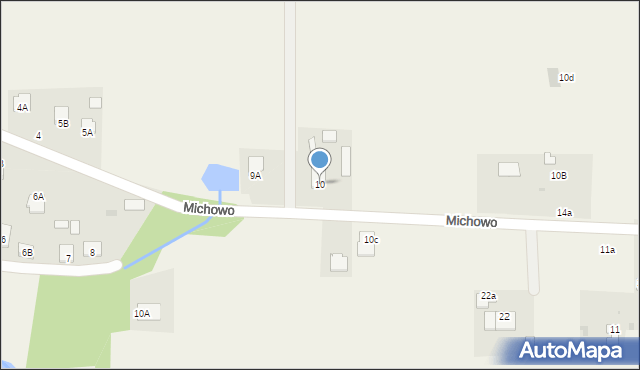 Michowo, Michowo, 10, mapa Michowo
