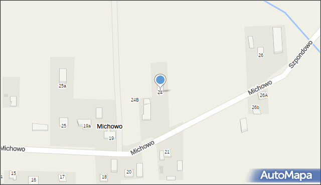 Michowo, Michowo, 24, mapa Michowo
