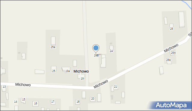 Michowo, Michowo, 24B, mapa Michowo