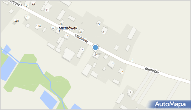 Michrówek, Michrówek, 3A, mapa Michrówek