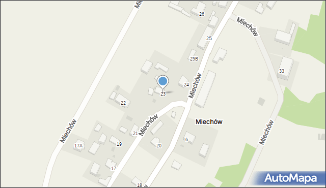 Miechów, Miechów, 23, mapa Miechów