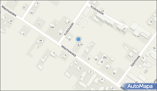 Miechów-Charsznica, Miechowska, 31, mapa Miechów-Charsznica