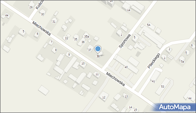 Miechów-Charsznica, Miechowska, 39, mapa Miechów-Charsznica