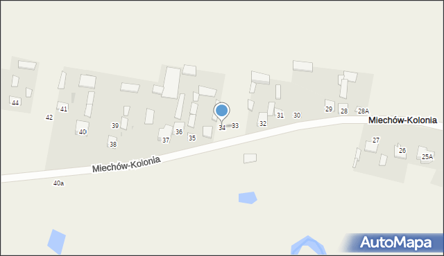 Miechów-Kolonia, Miechów-Kolonia, 34, mapa Miechów-Kolonia