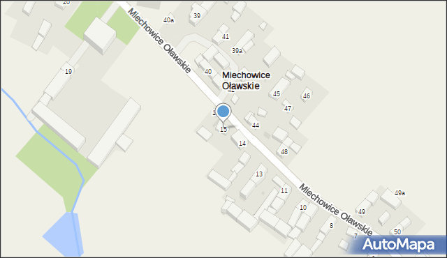 Miechowice Oławskie, Miechowice Oławskie, 15, mapa Miechowice Oławskie