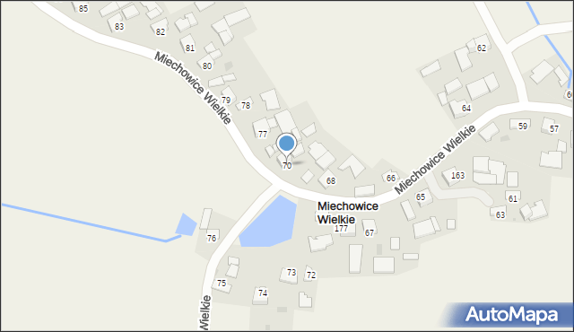 Miechowice Wielkie, Miechowice Wielkie, 70, mapa Miechowice Wielkie