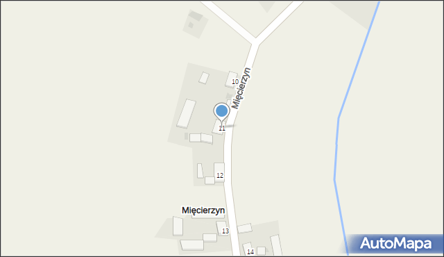 Mięcierzyn, Mięcierzyn, 11, mapa Mięcierzyn