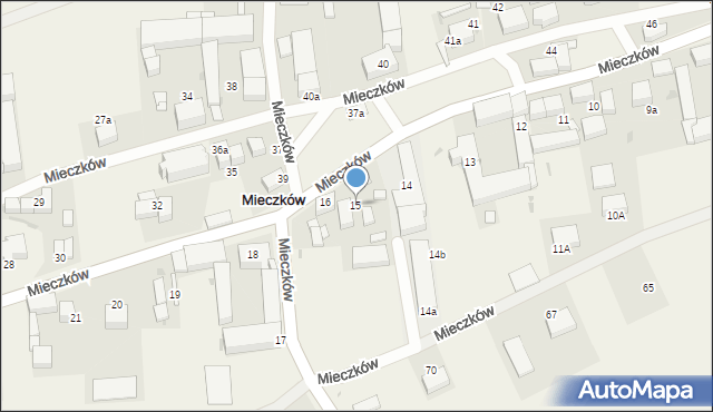 Mieczków, Mieczków, 15, mapa Mieczków