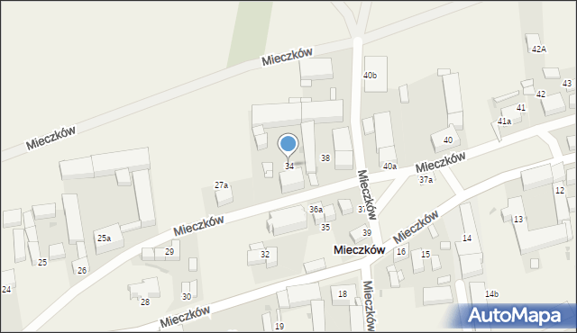 Mieczków, Mieczków, 34, mapa Mieczków