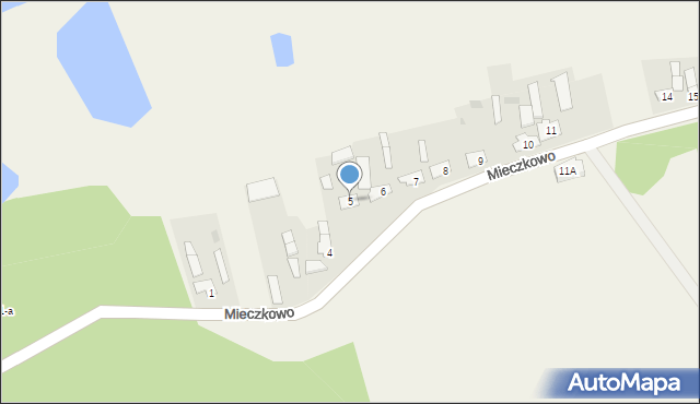 Mieczkowo, Mieczkowo, 5, mapa Mieczkowo