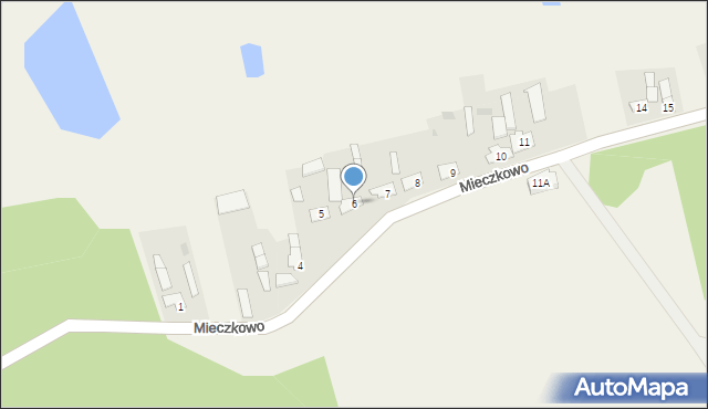 Mieczkowo, Mieczkowo, 6, mapa Mieczkowo