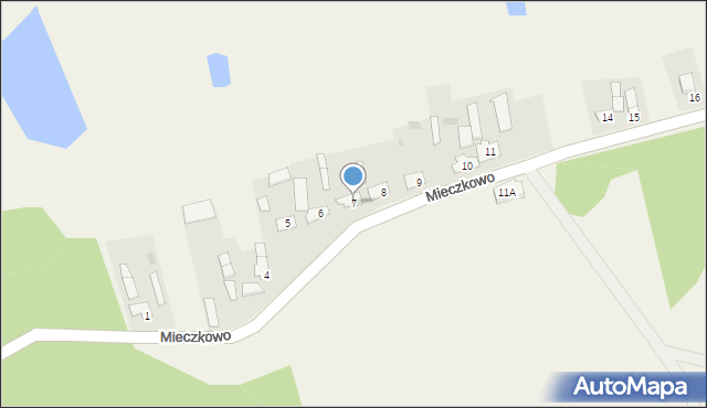 Mieczkowo, Mieczkowo, 7, mapa Mieczkowo