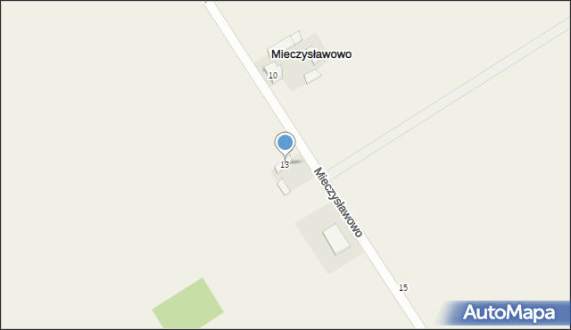 Mieczysławowo, Mieczysławowo, 13, mapa Mieczysławowo