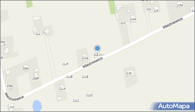 Miedniewice, Miedniewice, 212C, mapa Miedniewice