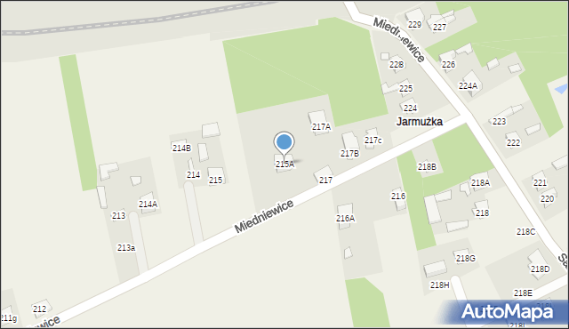 Miedniewice, Miedniewice, 215A, mapa Miedniewice