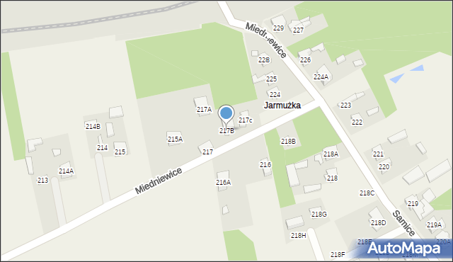 Miedniewice, Miedniewice, 217B, mapa Miedniewice