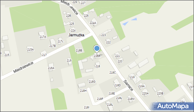 Miedniewice, Miedniewice, 218A, mapa Miedniewice