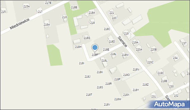 Miedniewice, Miedniewice, 218F, mapa Miedniewice
