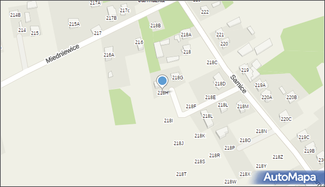 Miedniewice, Miedniewice, 218H, mapa Miedniewice